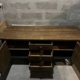 Industrial wood and metal sideboard