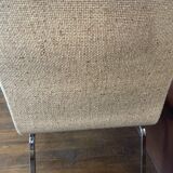 Armchair in fabrics and chromed metal from the 70s/80s