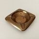Vintage designer ashtray in solid gold brass