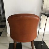 Leather club armchair