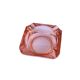 Red/salmon glass ashtray HSG Ząbkowice, Poland 1970s