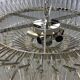Contemporary clear triedro murano glass chandelier