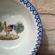 Ancien plat de service creux motif coq Saint Clément France