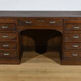Art Deco Oak Pedestal Desk – 1940