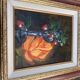 Still life with strawberries – Oil on canvas signed cecile m