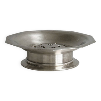 Coquillor silver metal butter dish