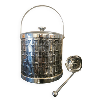 Vintage bamboo ice bucket 70s