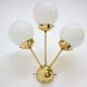 Space age sputnik brass wall lamps, 1970s, more pieces available