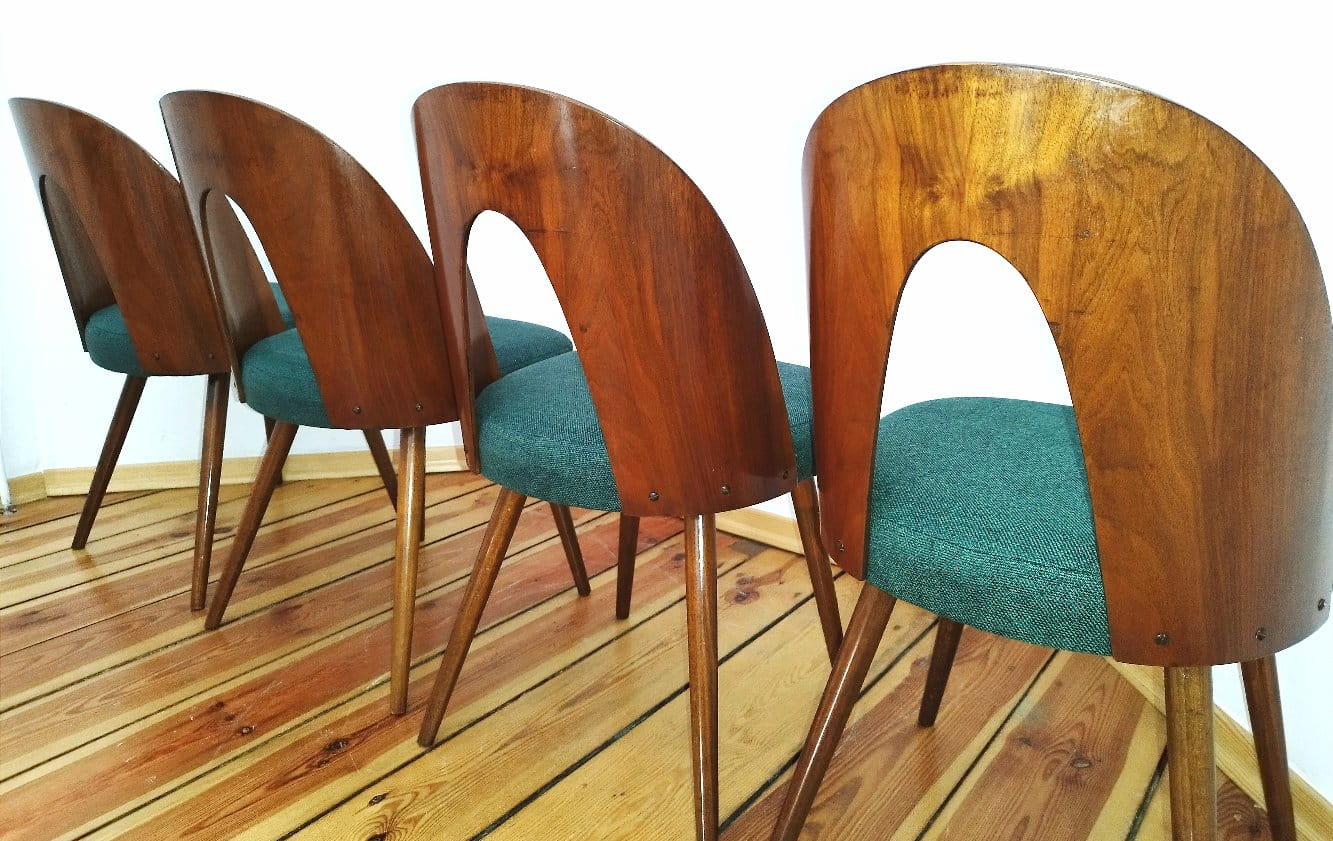 Set of four chairs, designed by A. Suman, Tatra Nabytok, Czechoslovakia, 60s