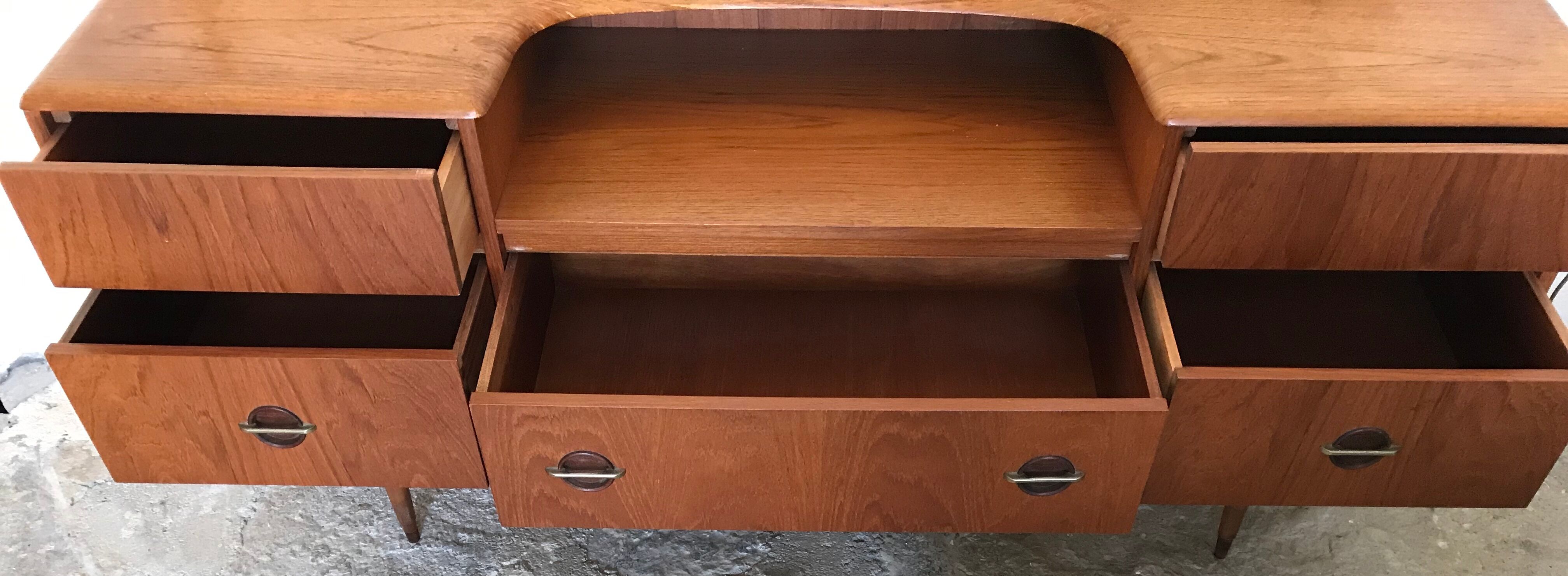 Scandinavian blond teak dressing table