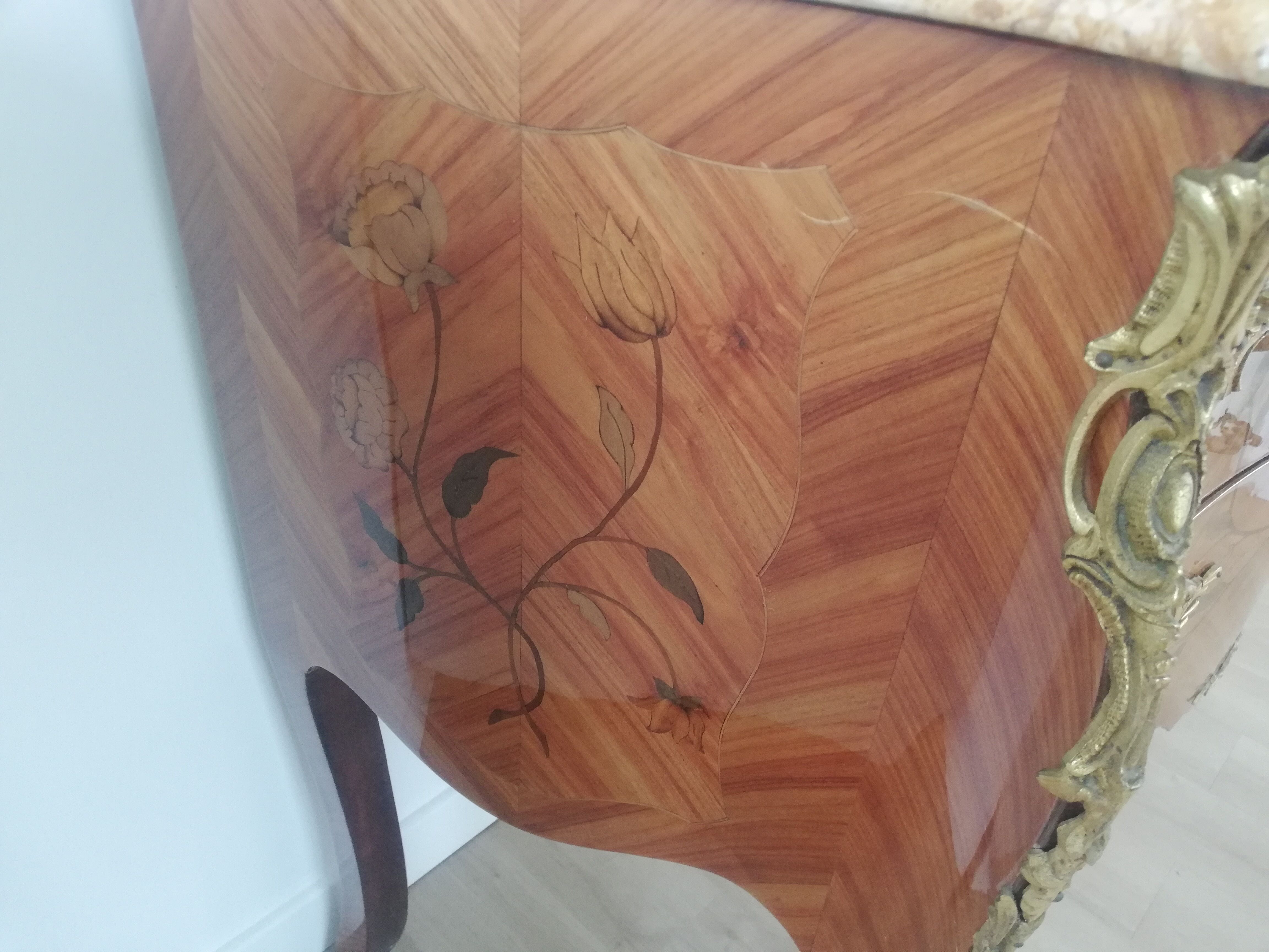COMMODE Louis XV marquetry