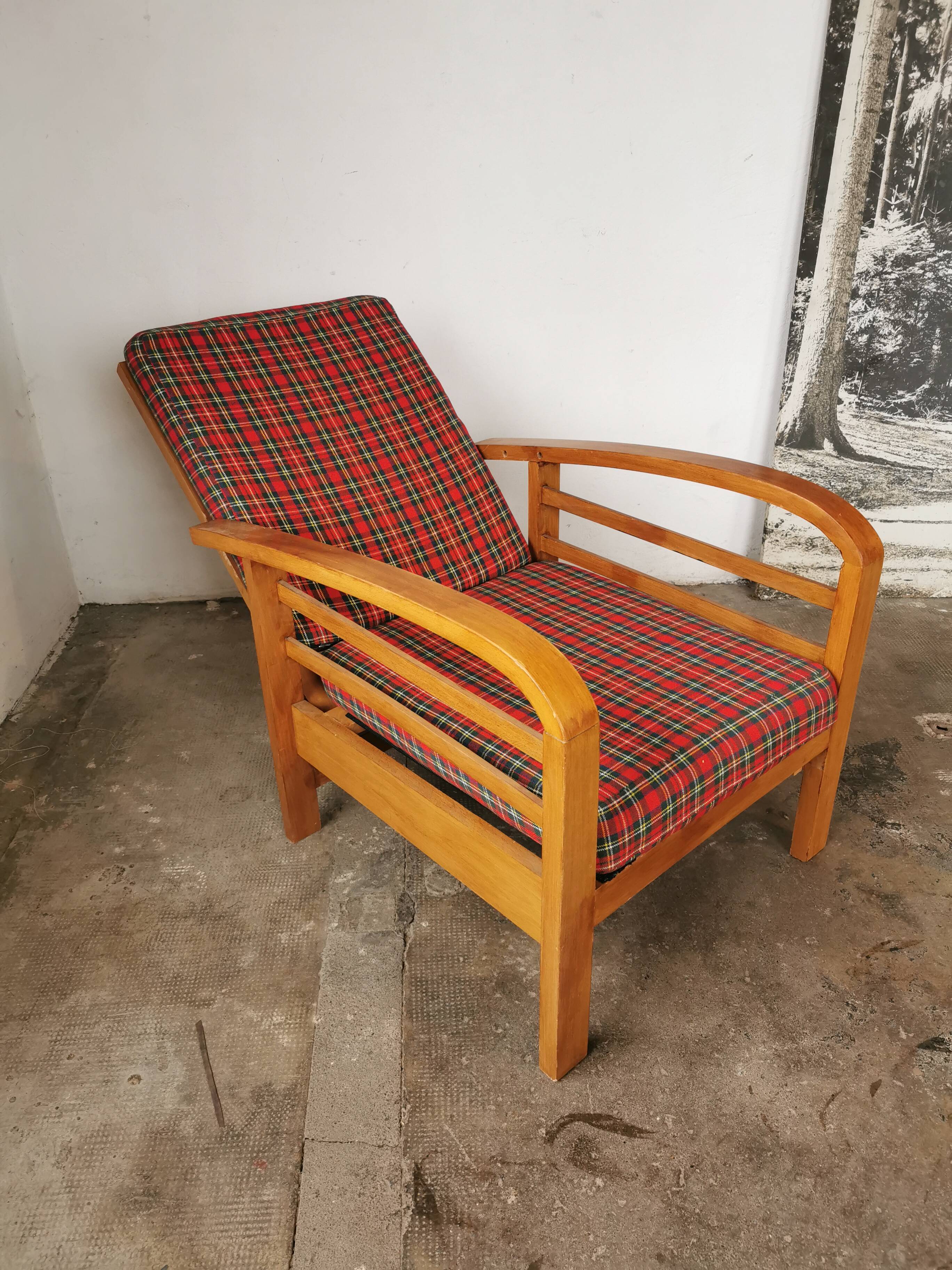 Vintage Scottish reclining armchair 1960s