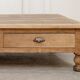 Exceptional oak coffee table, antique draper's table from the 19th century.