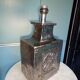 Brutalist lamp 1970 ceramic chrome