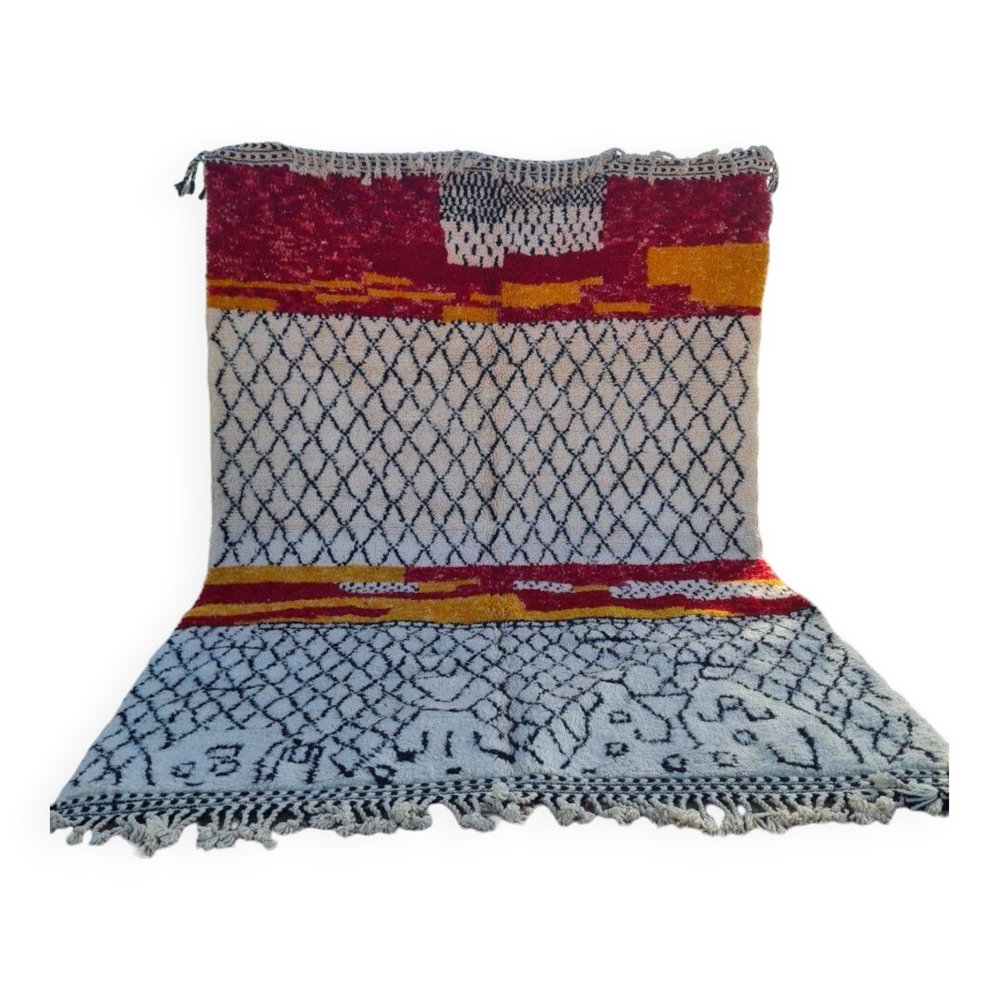 Handmade wool Berber rug 300X200 cm