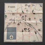 Petite carte recto verso de la France et de Paris