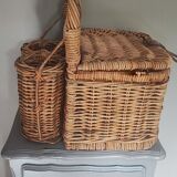 Rattan and wicker basket