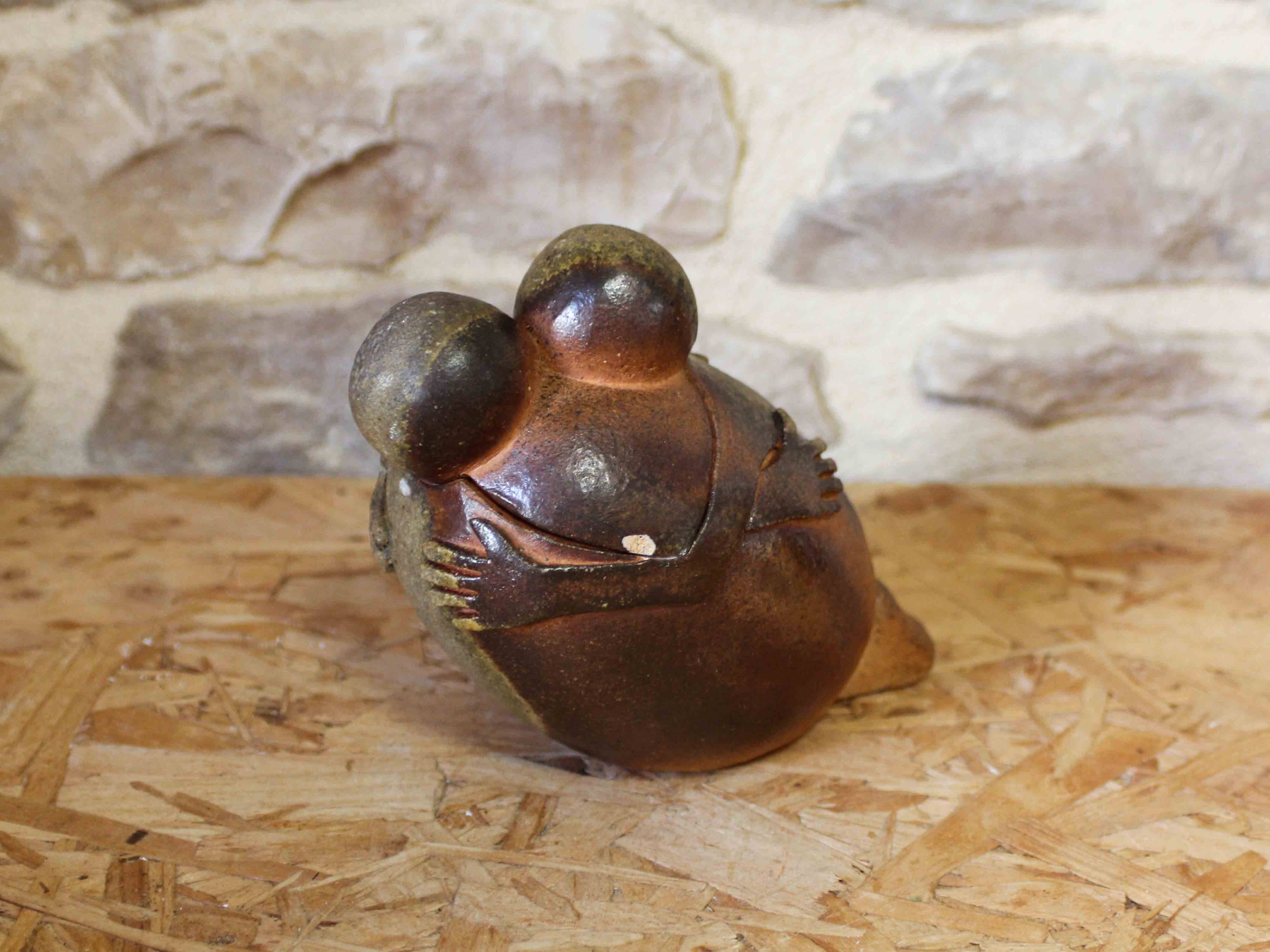 Stoneware box by Charles-Henri Guiéba