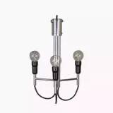 Chrome pendant light, Italian design, 60s