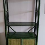 Rattan bamboo shelf bookcase