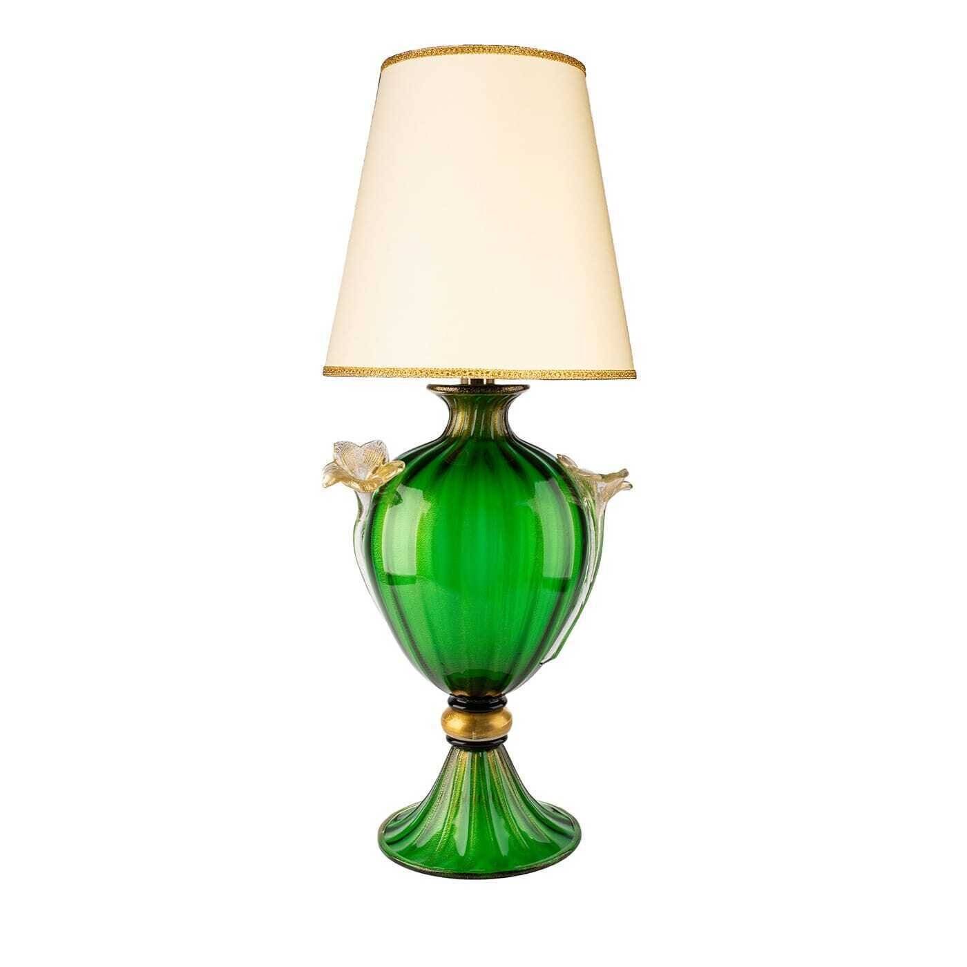 Murano glass table lamp with 24 kt gold.