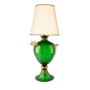 Murano glass table lamp with 24 kt gold.