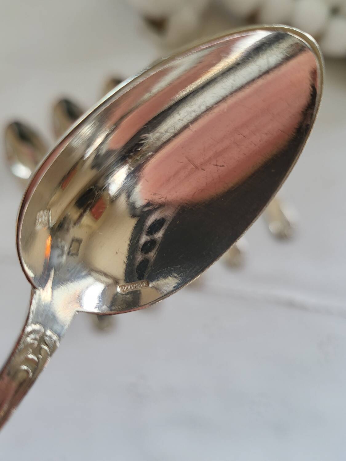 6 small silver-plated Boulenger spoons