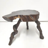Brutalist sofa end tree trunk