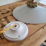 Smooth opaline hanging lamp