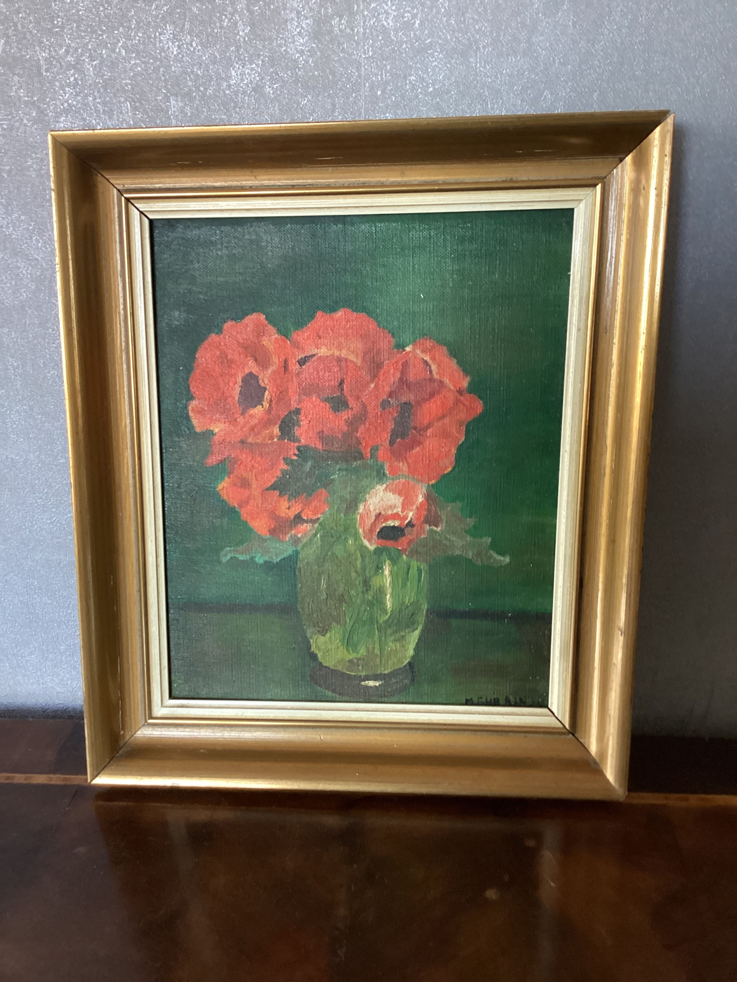 Painting signed around the years 1956 oil on canvas Dimension: 34x29 cm with the frame