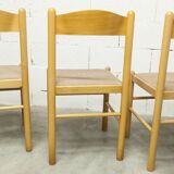 Modernist convertible oval table set and 4 matching chairs 1990