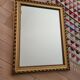 Miroir en bois doré à la feuille d'or 48x63cm