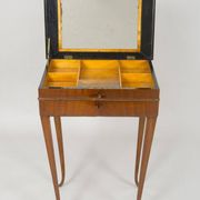 Biedermeier Worktable in Mahogany & Lacquer, Austria, 1820s