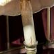 Antique three-light table lamp