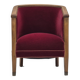 1950s, Danish armchair, original condition, furniture velour, beech wood.