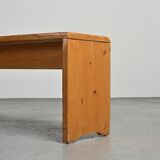 Solid pine bench, Les Arcs 1800, France, circa 1975