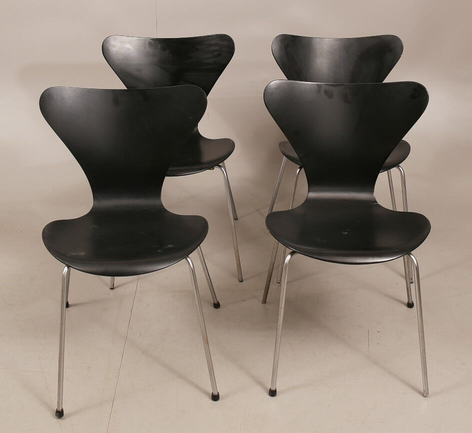 4 chaise Seven d'Arne Jacobsen pour Fritz Hansen