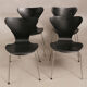 4 chaise Seven d'Arne Jacobsen pour Fritz Hansen