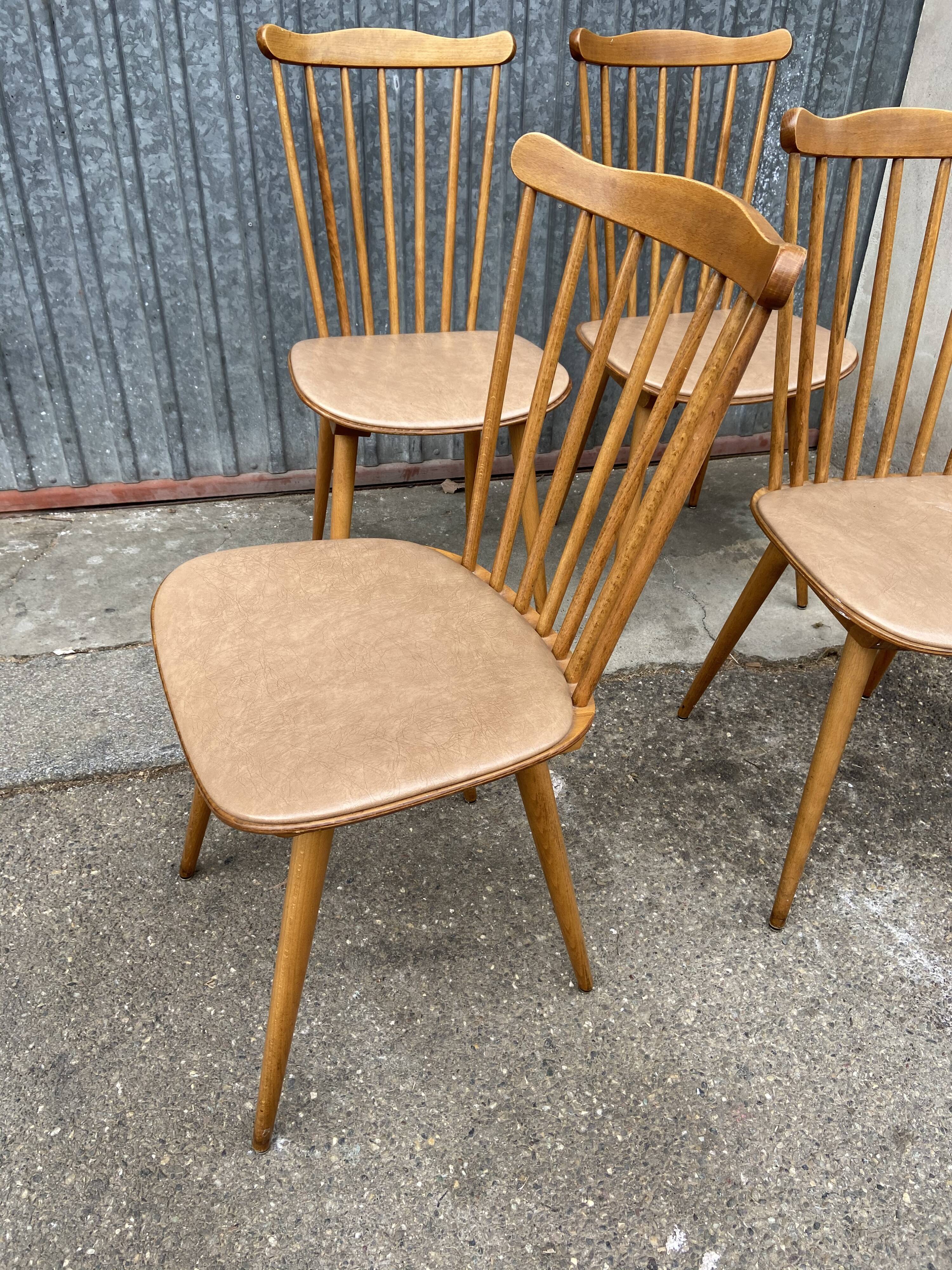 4 Vintage bistro chairs Baumann Tacoma 1960