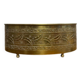 Art Nouveau period planter in embossed copper circa 1900