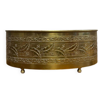 Art Nouveau period planter in embossed copper circa 1900