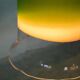 Minimalist glass pendant light Peil & Putzler from the space age