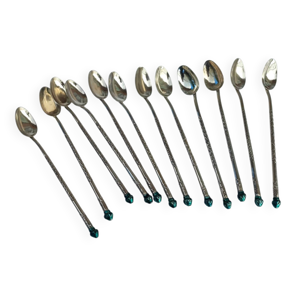 Coffret de cuillères en argent indonésien
