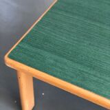 Rectangular coffee table in wood and dark green melamine