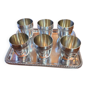 Gobelets à liqueur argent - massif