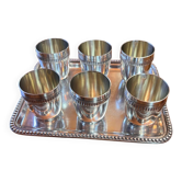 Silver liqueur goblets
