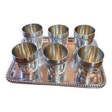 Silver liqueur goblets