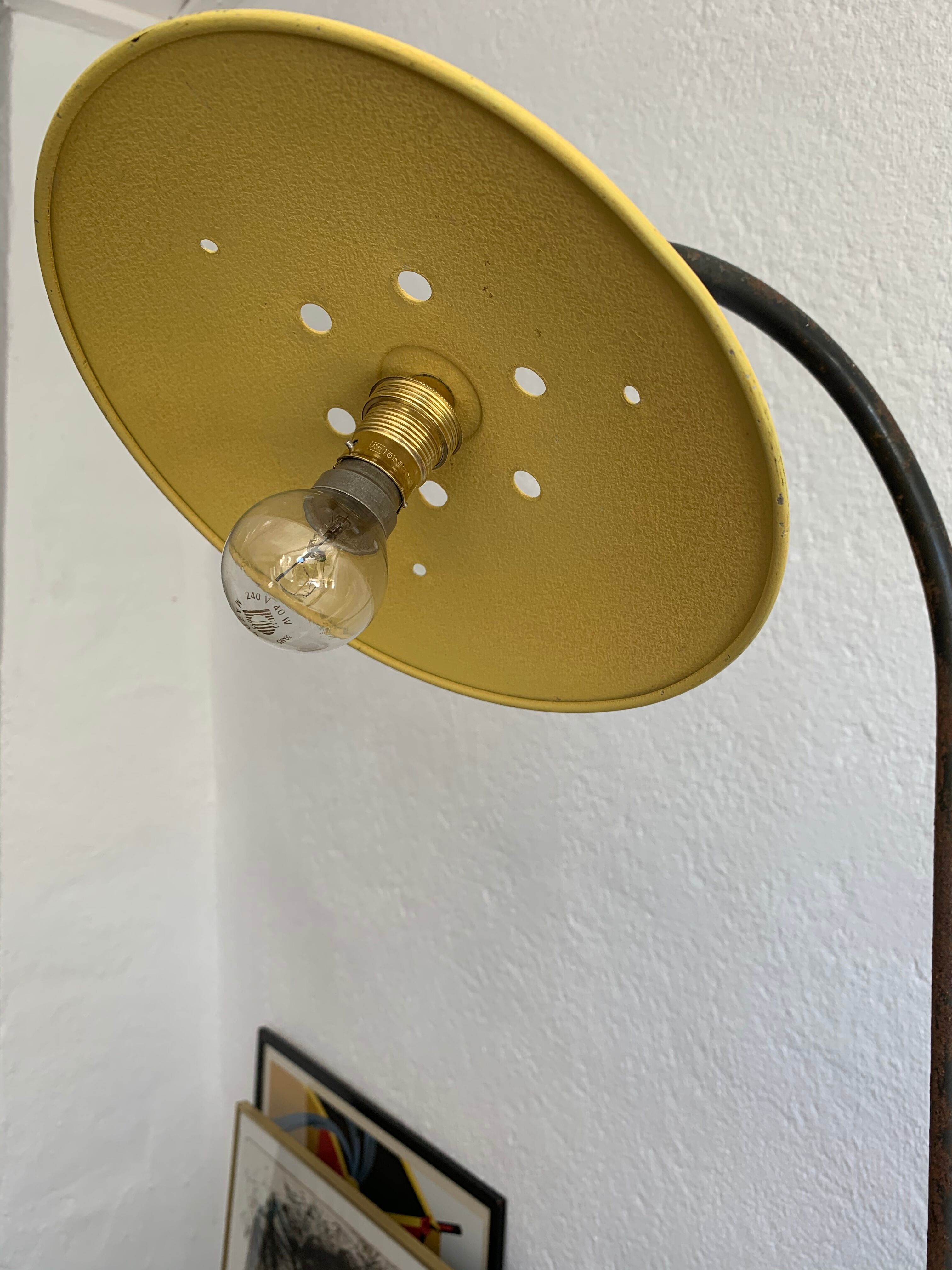 1950s tubular steel lamp