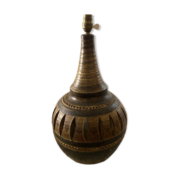 Lampe Georges Pelletier en céramique émaillée ajourée
