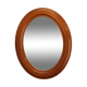 1970s Oval Wooden Mirror, Italy